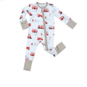 Angel Dear 2 WAY ZIPPER ROMPER - FIRETRUCK DALMATIONS
